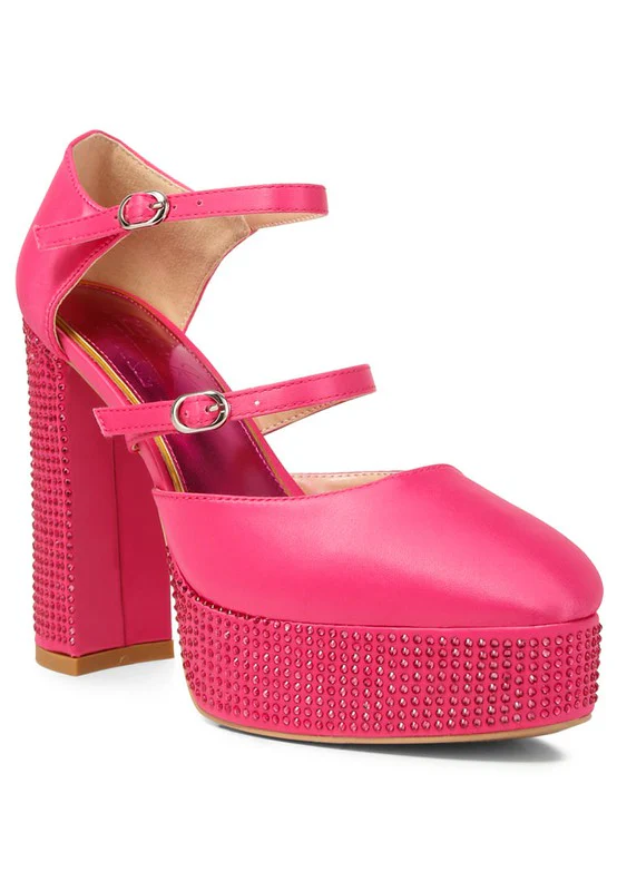 Shiver Rhinestones Embellished Platform Sandals - Image 6