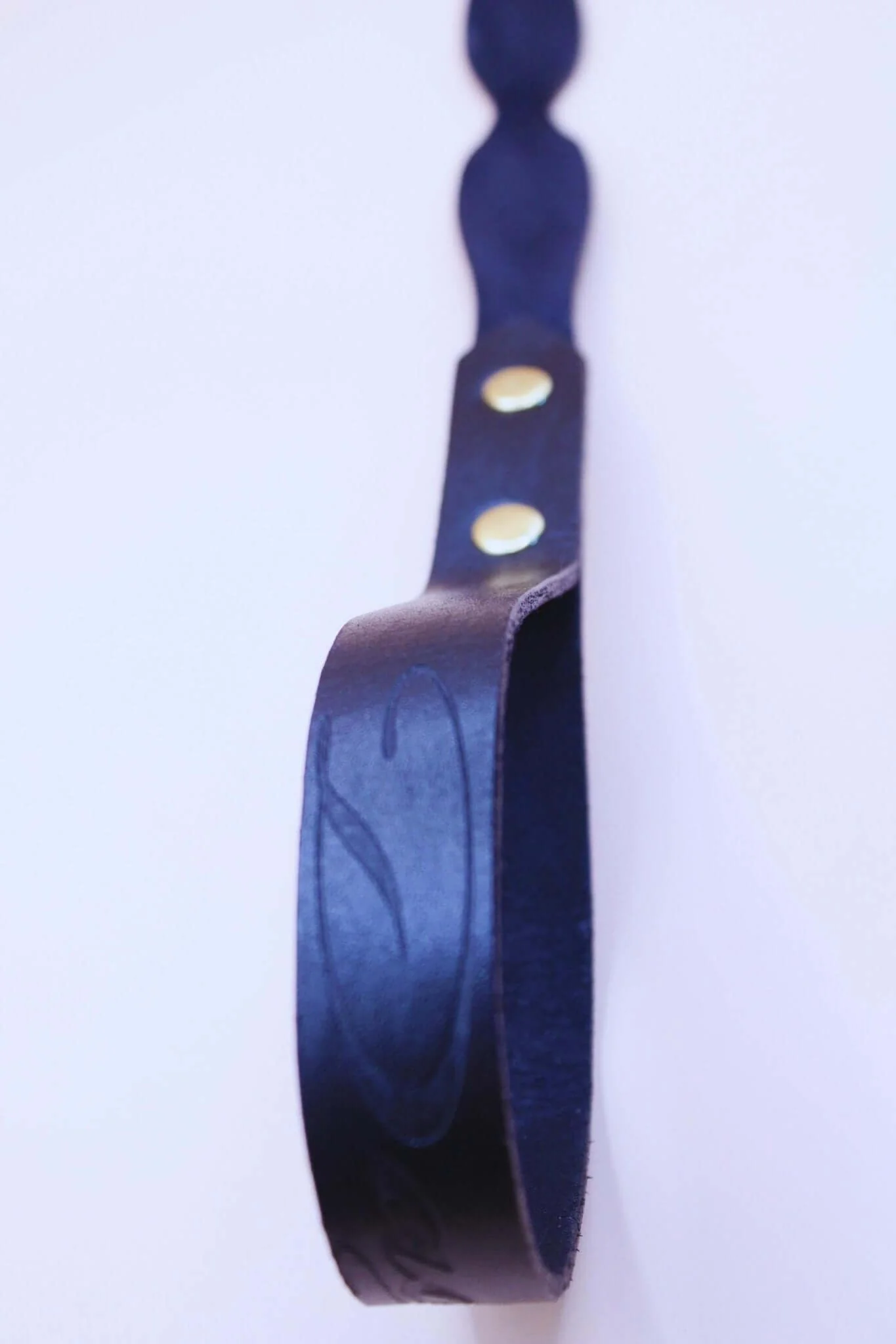 BDSM Leash Custom Daddy Leather Leash with Premium Grip - 40CM - Image 3