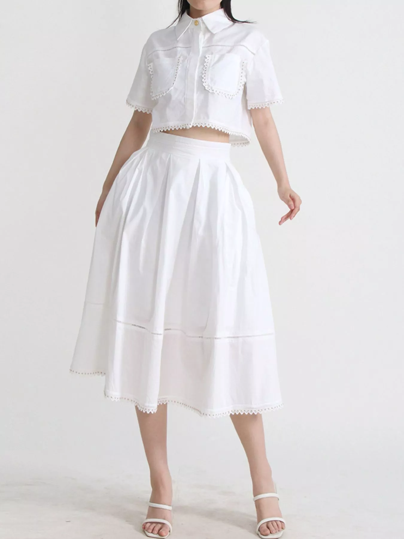 Short Sleeve Shirt and Skirt Set - Image 3