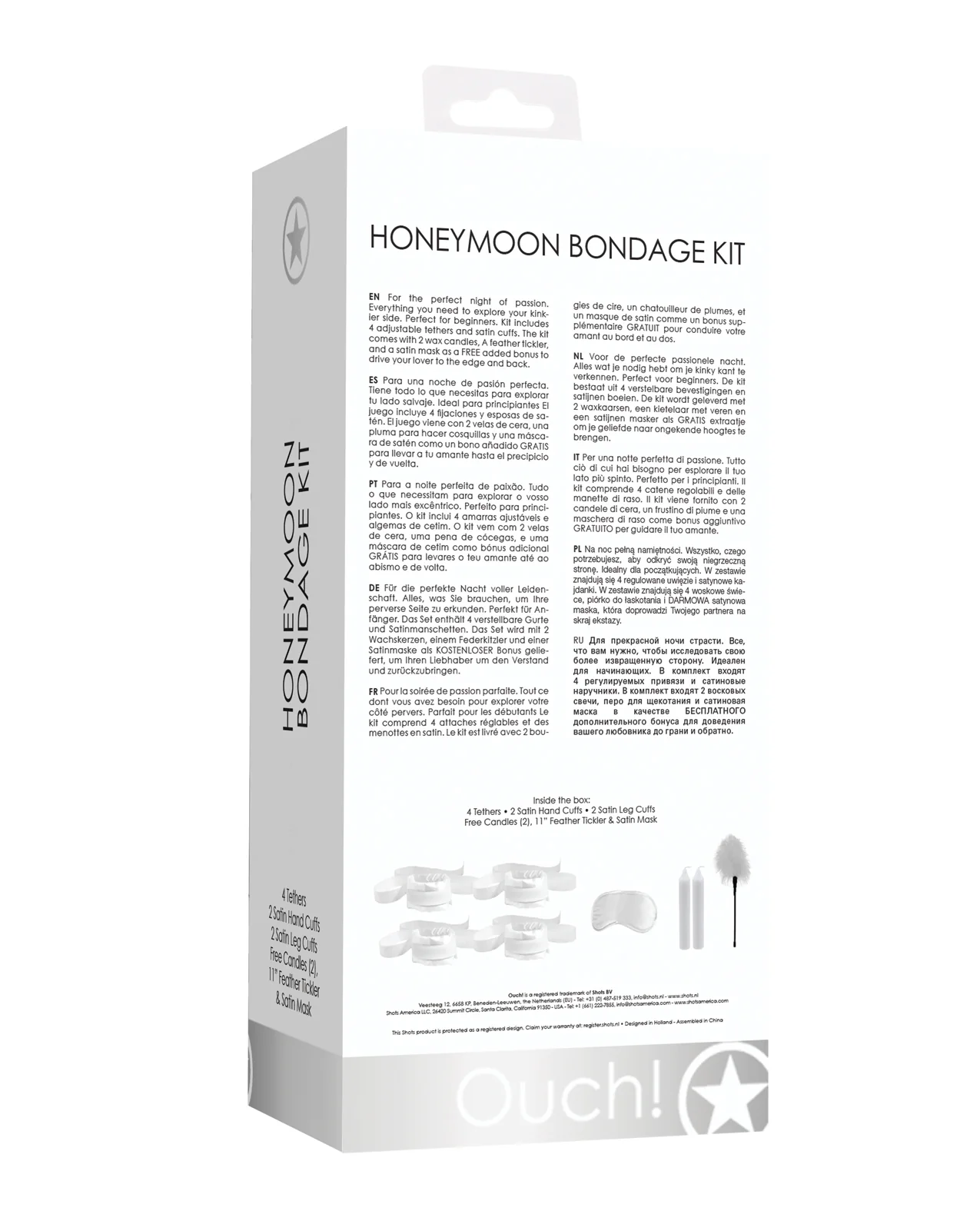 Shots Ouch Honeymoon Bondage Kit - White - Image 2