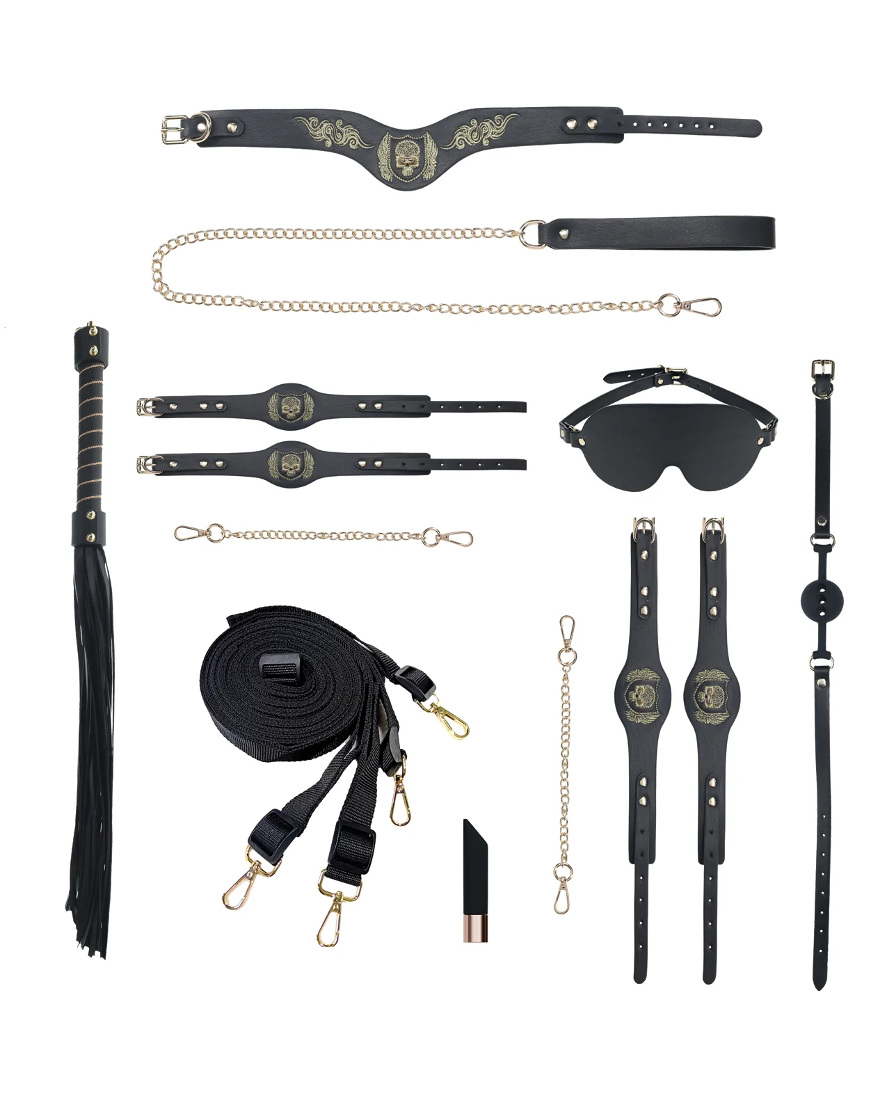 Shots Ouch! London Collection Bondage Kit w/Bag - Black - Image 3