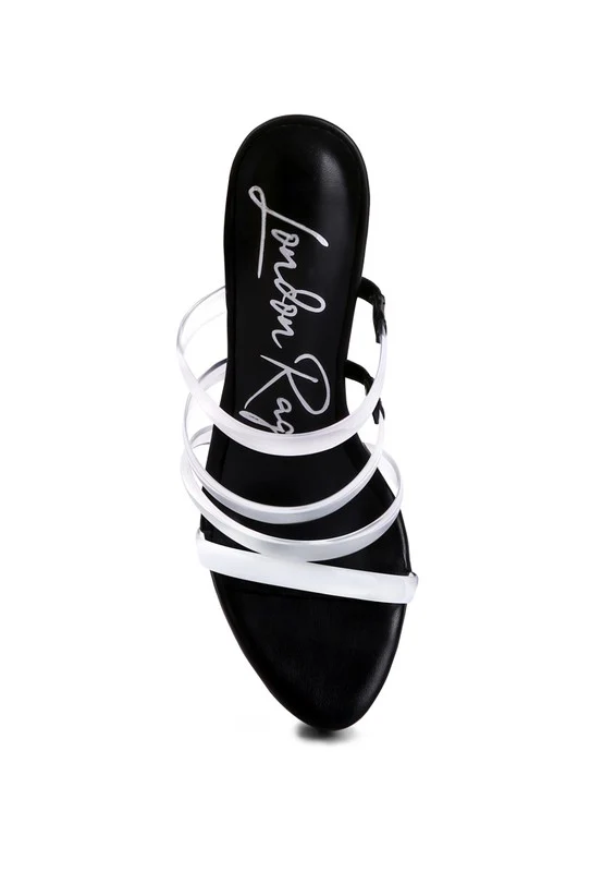 SHOTS UP ULTRA HIGH HEEL CLEAR STRAPS SANDALS - Image 14