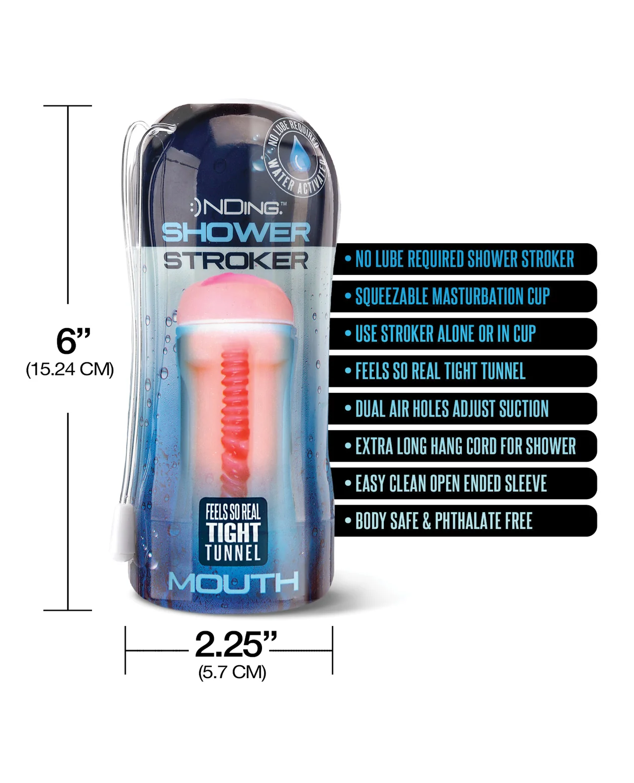 Shower Stroker Mouth - Ivory - Image 4