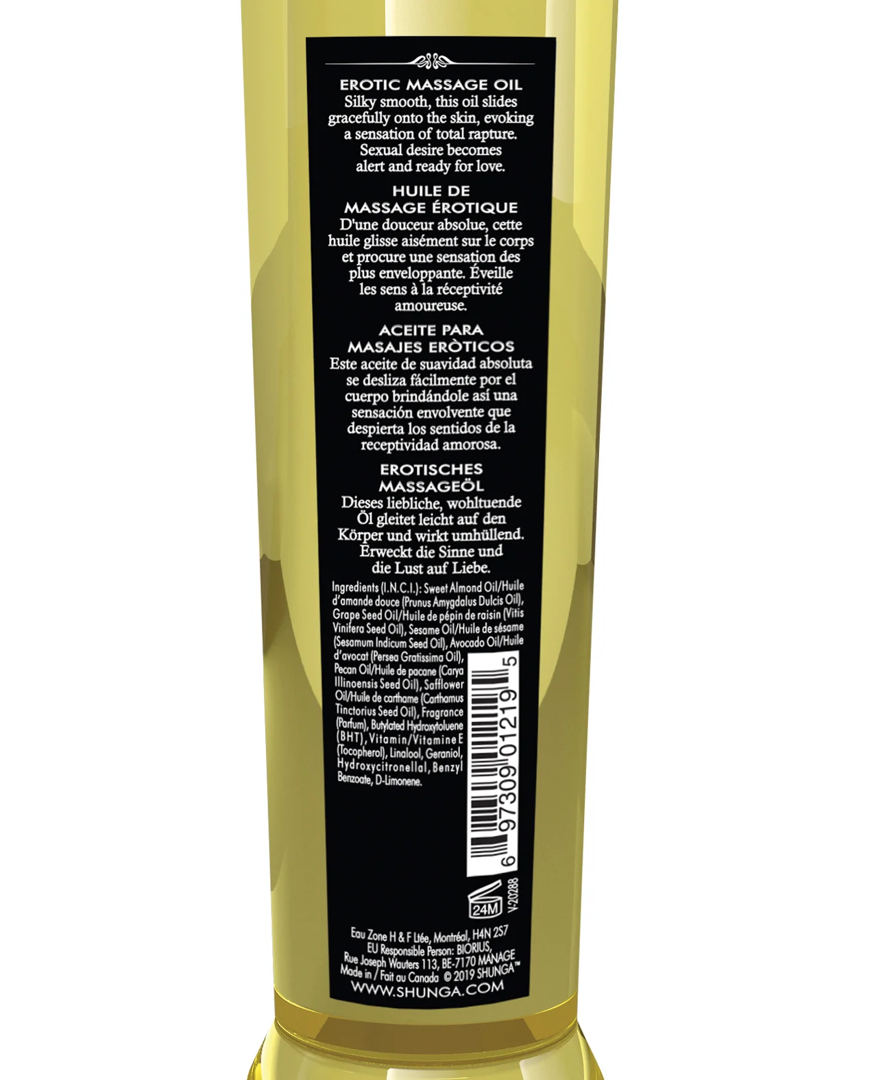 Shunga Massage Oil - 8 oz Midnight Flower - Image 3