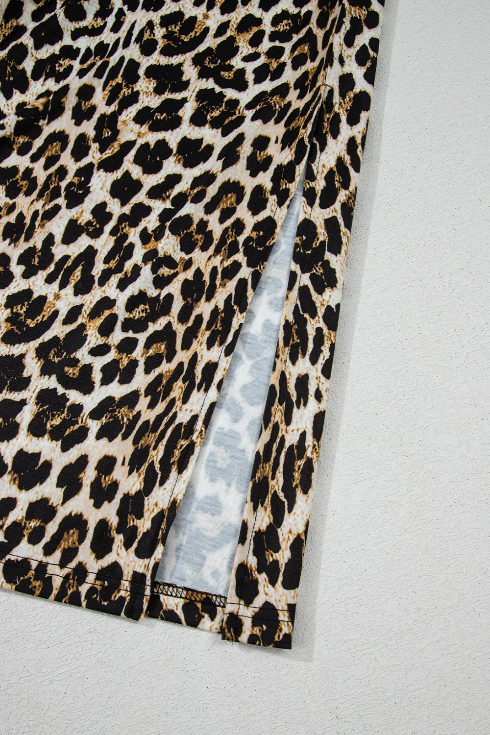 Side Slit Leopard Sleeveless Maxi Dress - Image 10