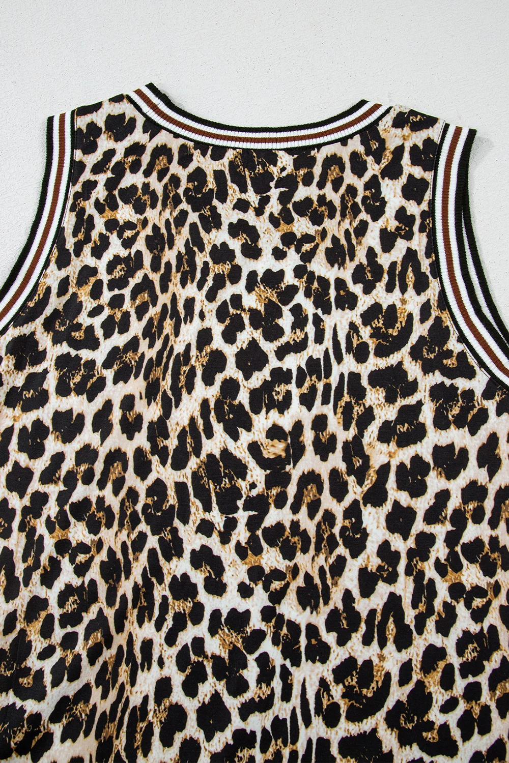 Side Slit Leopard Sleeveless Maxi Dress - Image 9