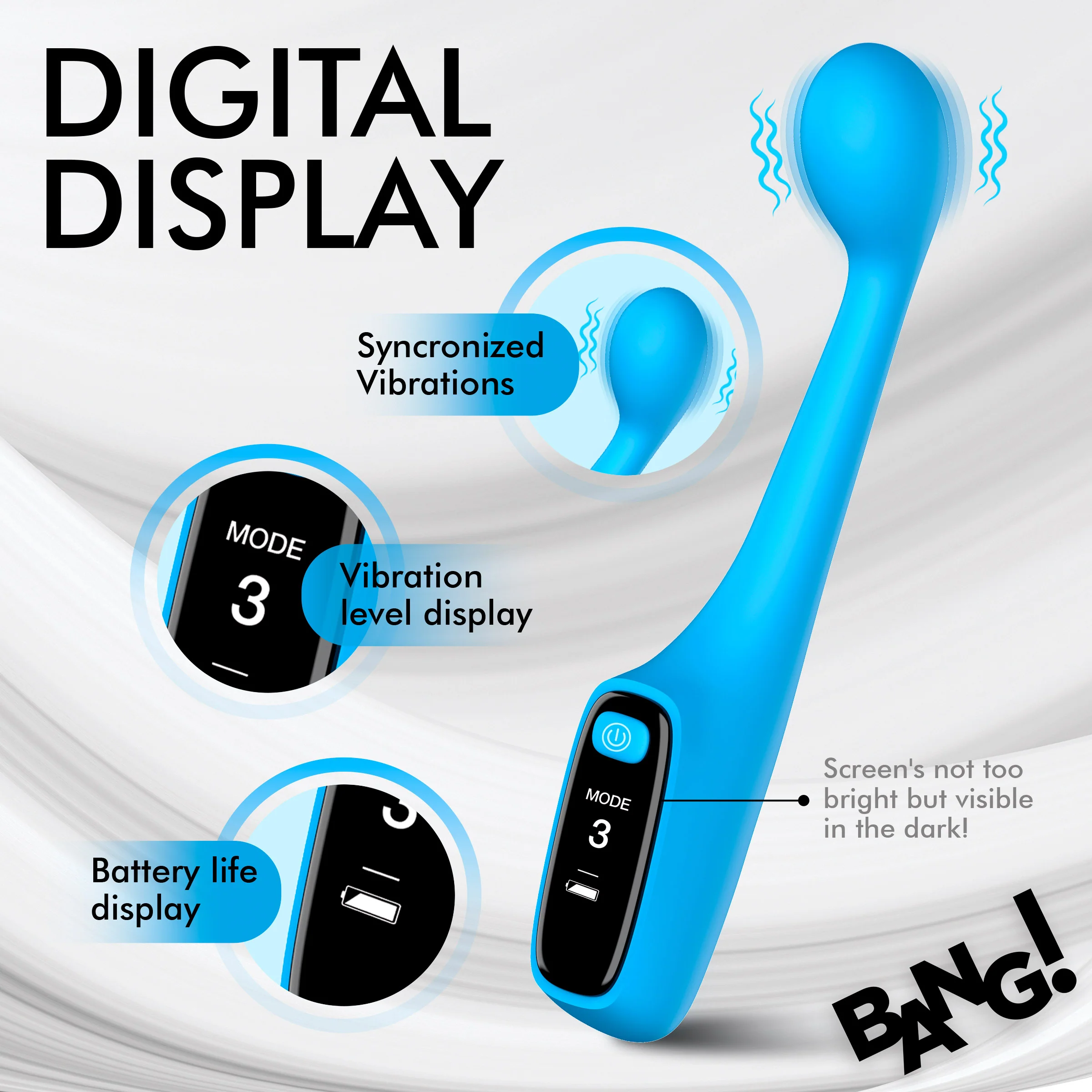 Silicone G-spot Vibrator With Digital Display - Image 3