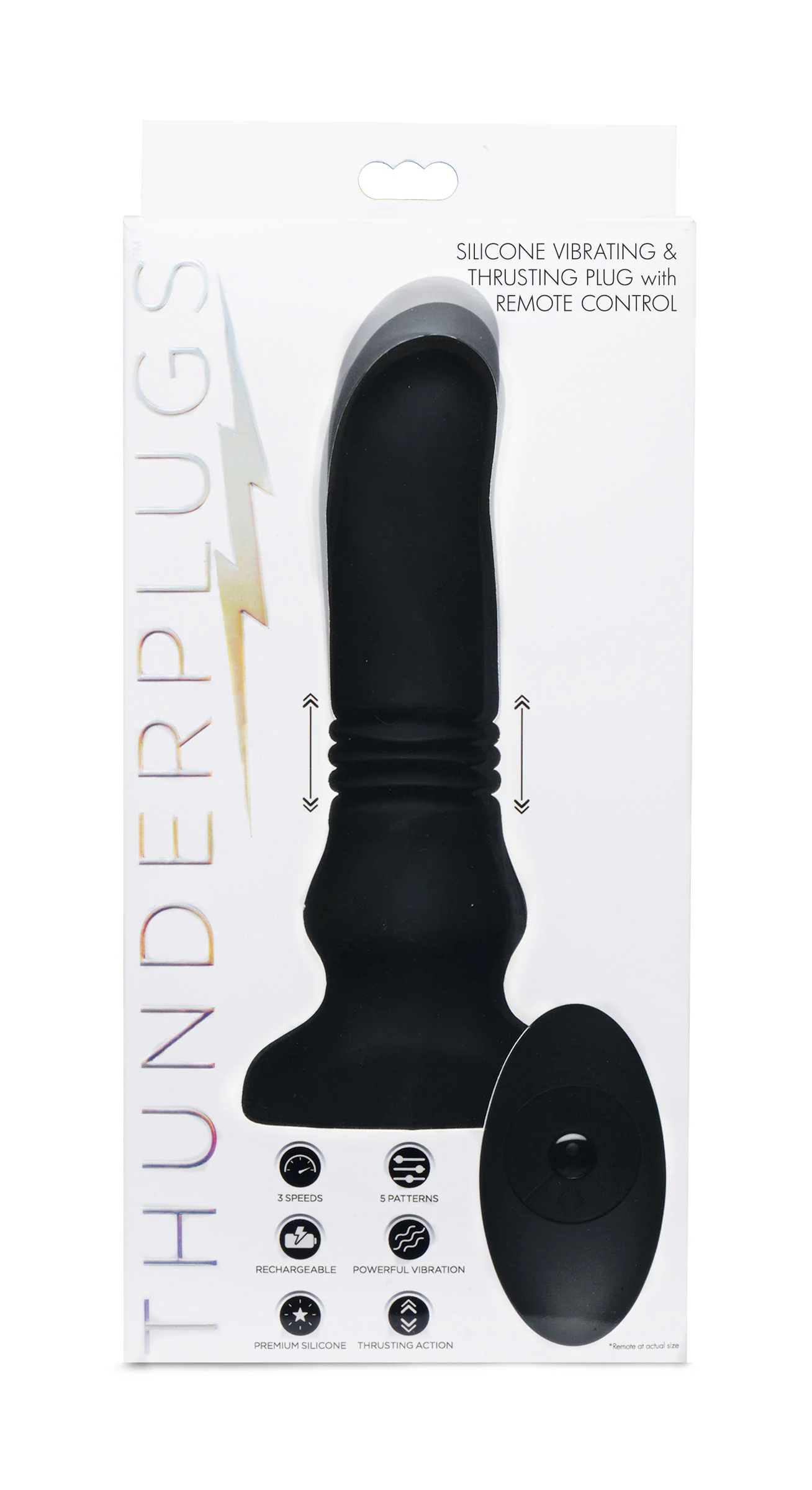Silicone Vibrating And Thrusting Plug With Remote Control - Image 5