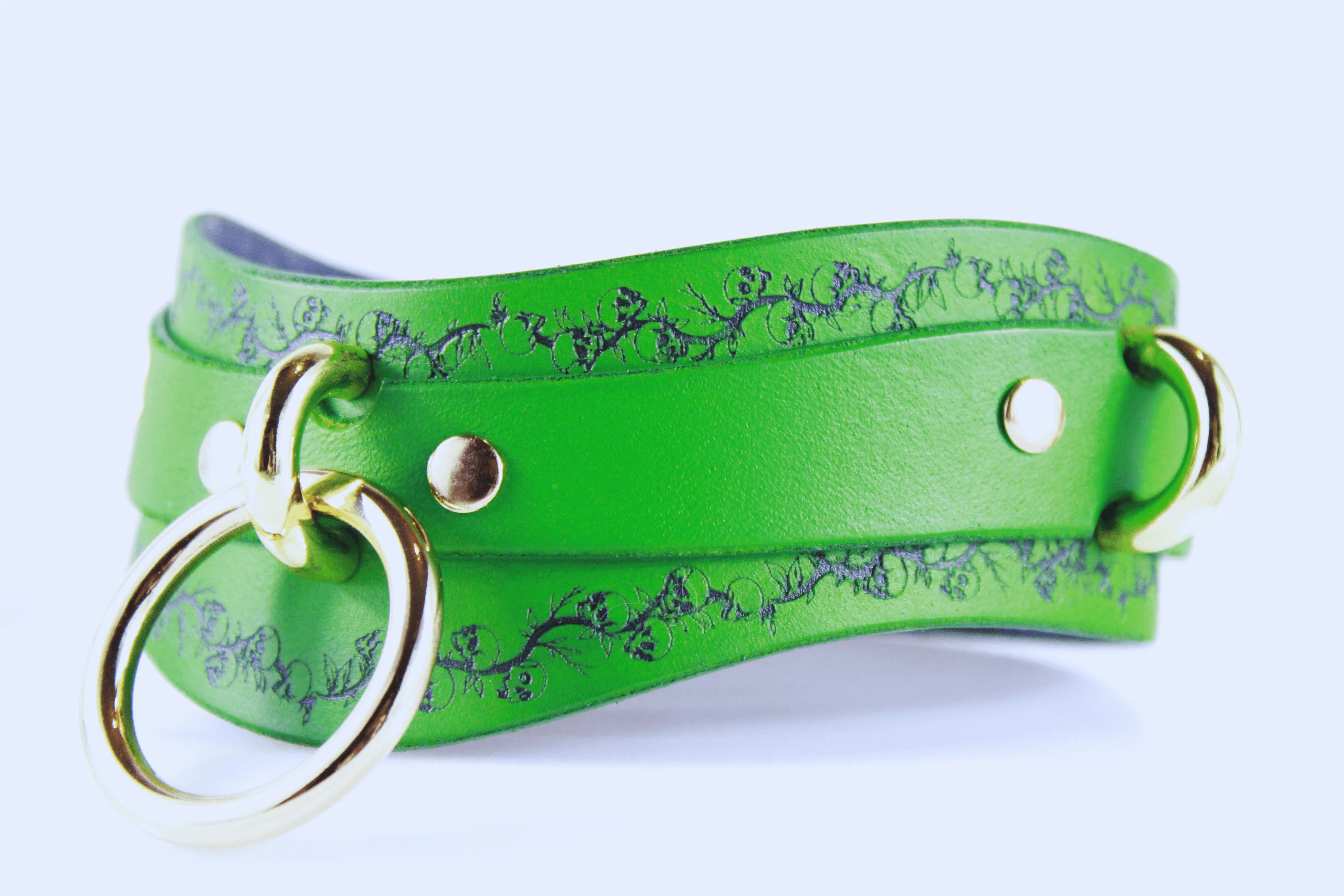 Skull Leather Choker Discreet Submissive Collar - Image 3