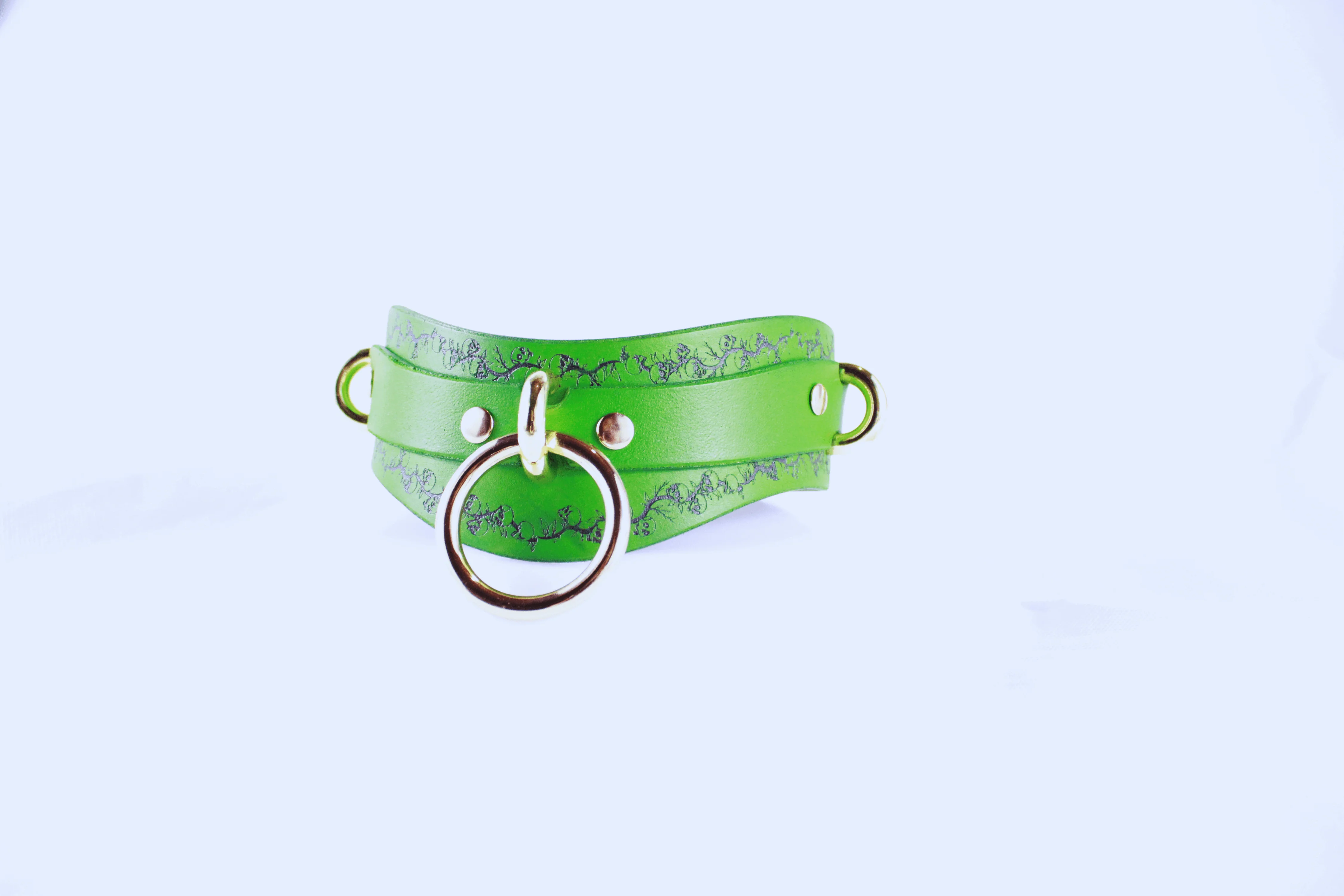 Skull Leather Choker Discreet Submissive Collar - Image 4