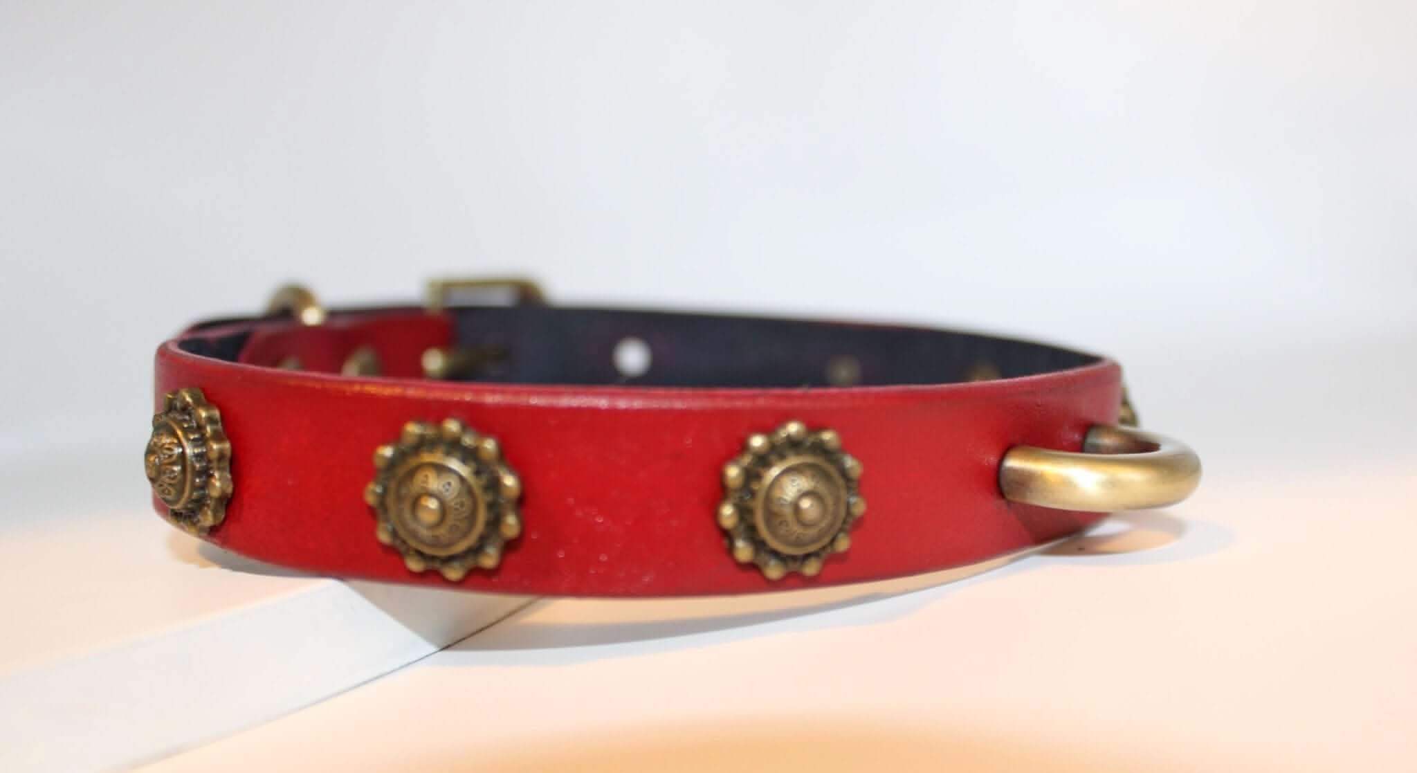 Slave Collar Vintage Leather D-Ring Choker Collar - BDSM Collar - Image 2