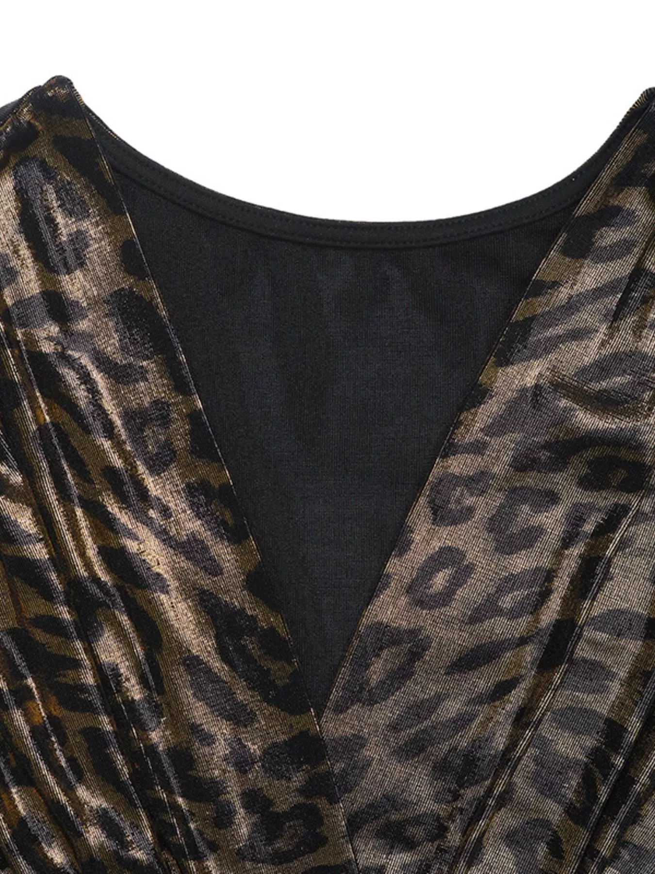 Slit Surplice Long Sleeve Dress - Image 6