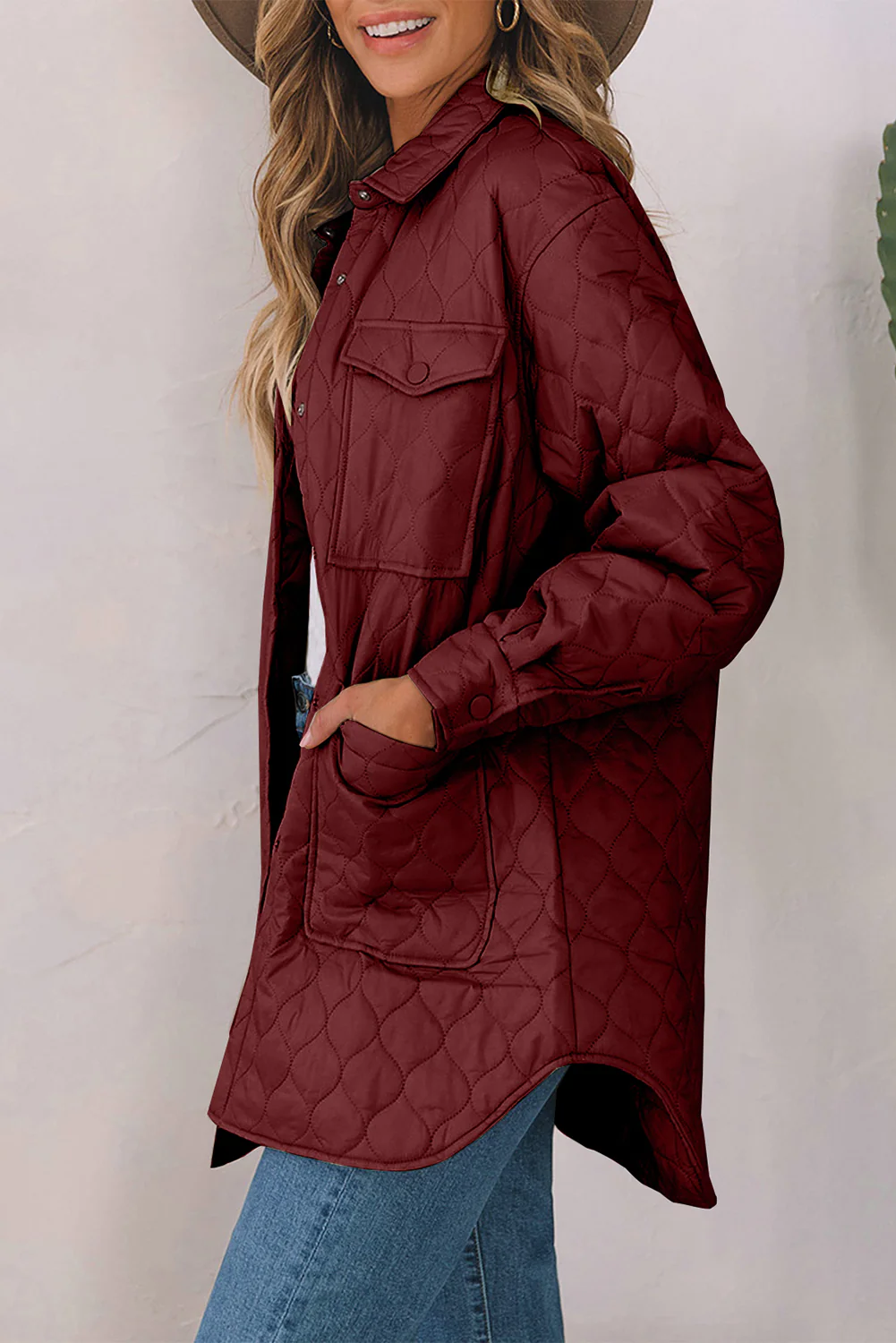 Snap Down Collared Winter Coat - Image 20