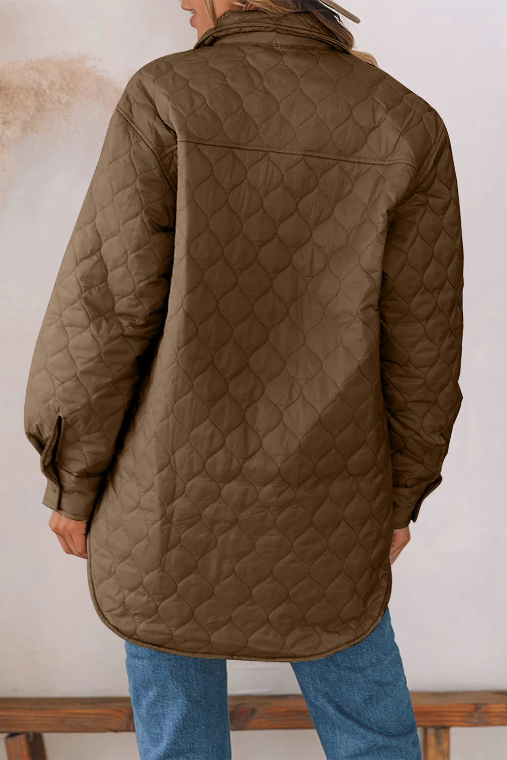 Snap Down Collared Winter Coat - Image 9