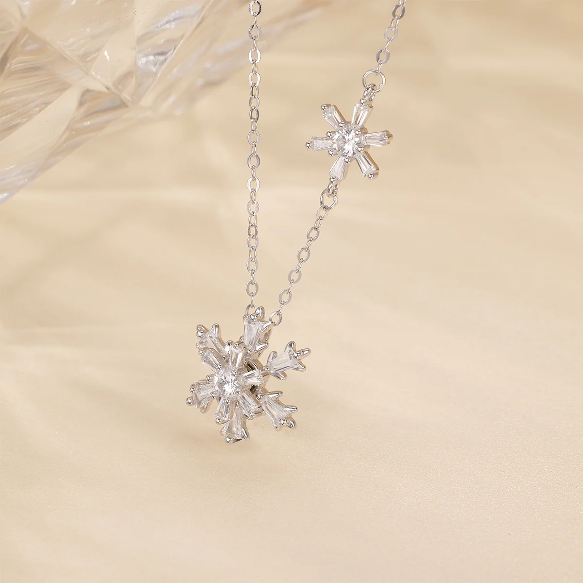 Snowflake Pendant Necklace - Image 4