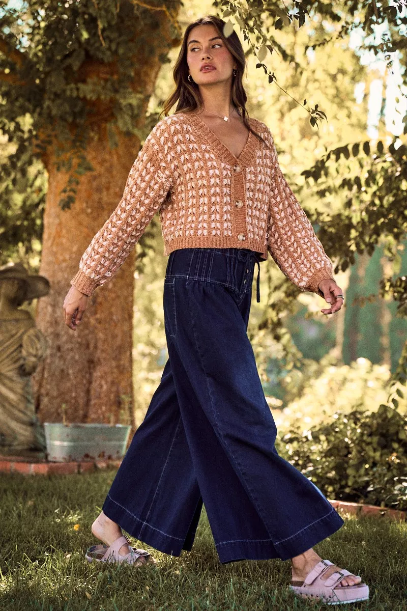 SO ME Soft Chenille Yarn Textur Button Sweater Cardigan - Image 3