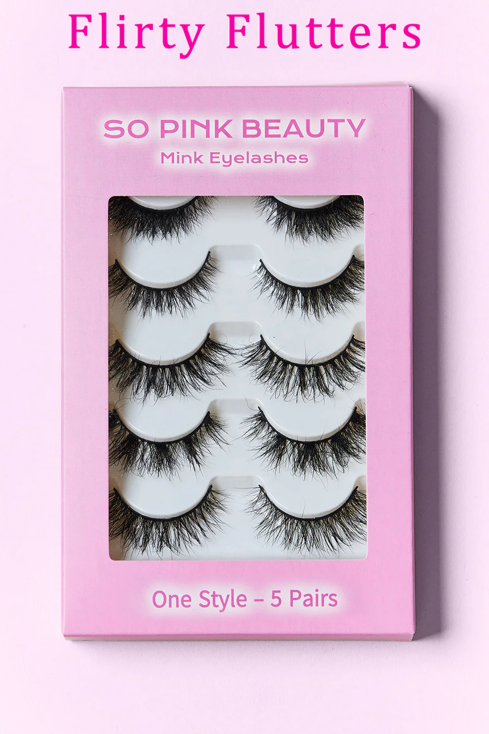 SO PINK BEAUTY Mink Eyelashes 5 Pairs - Image 2