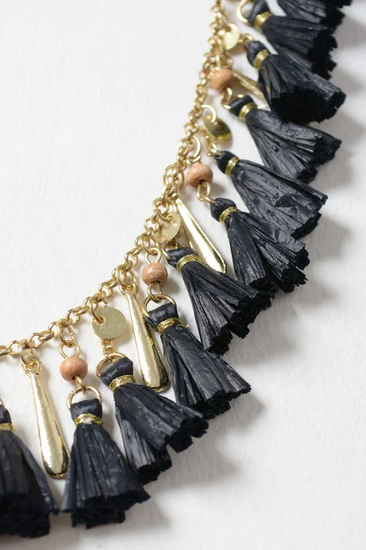 Solid Tassel Chain Fashion Necklace - Image 11