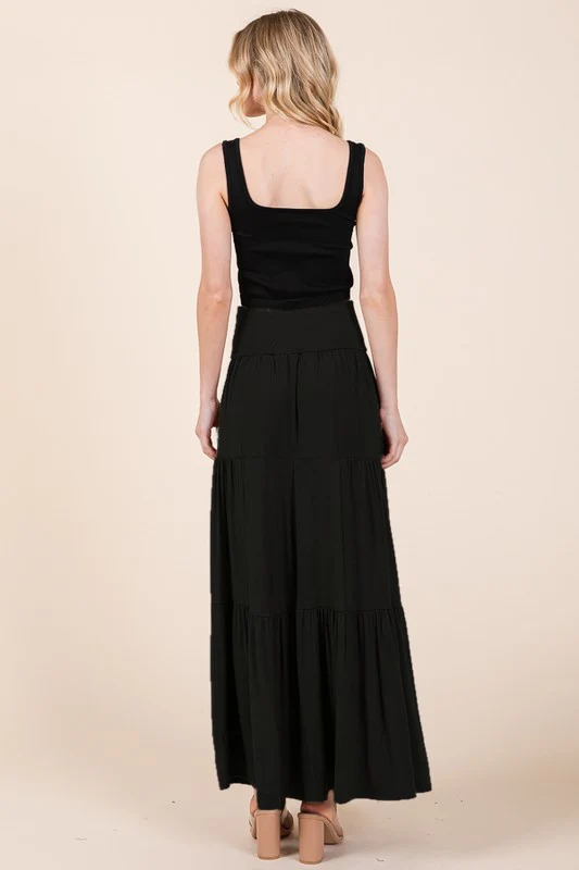 Solid Tiered Ruffle Skirt - Image 11