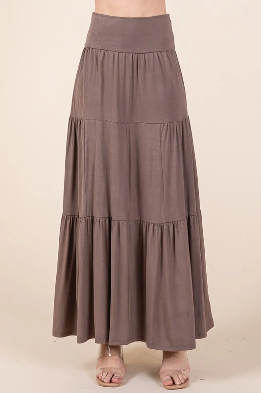 Solid Tiered Ruffle Skirt - Image 12