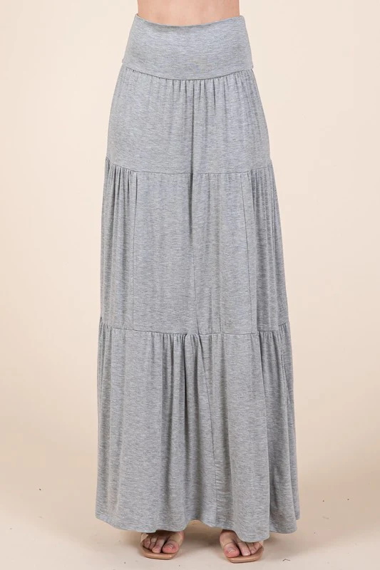 Solid Tiered Ruffle Skirt - Image 15