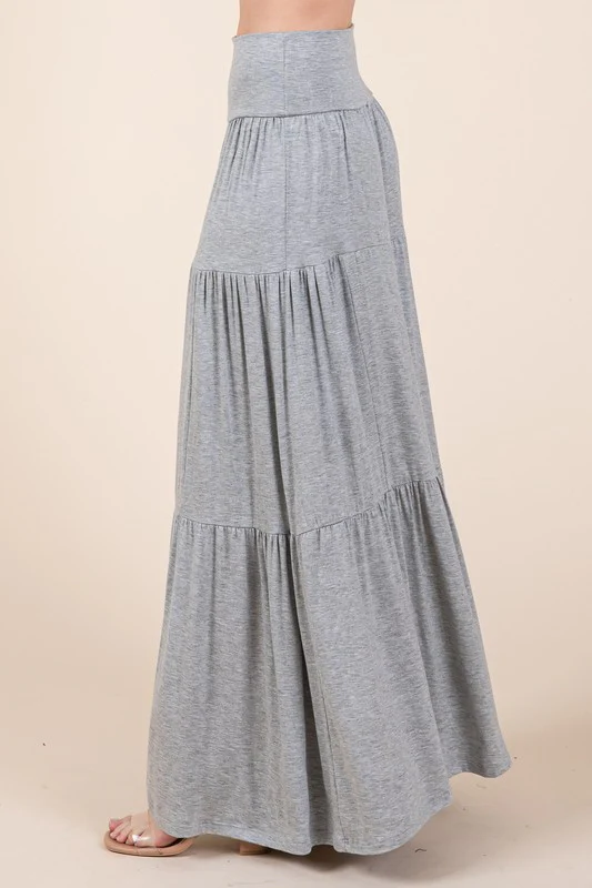 Solid Tiered Ruffle Skirt - Image 16