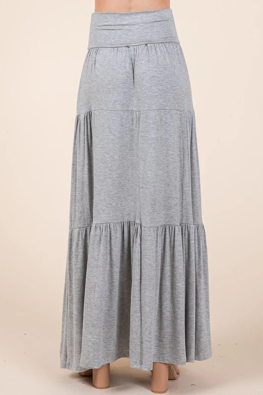 Solid Tiered Ruffle Skirt - Image 17