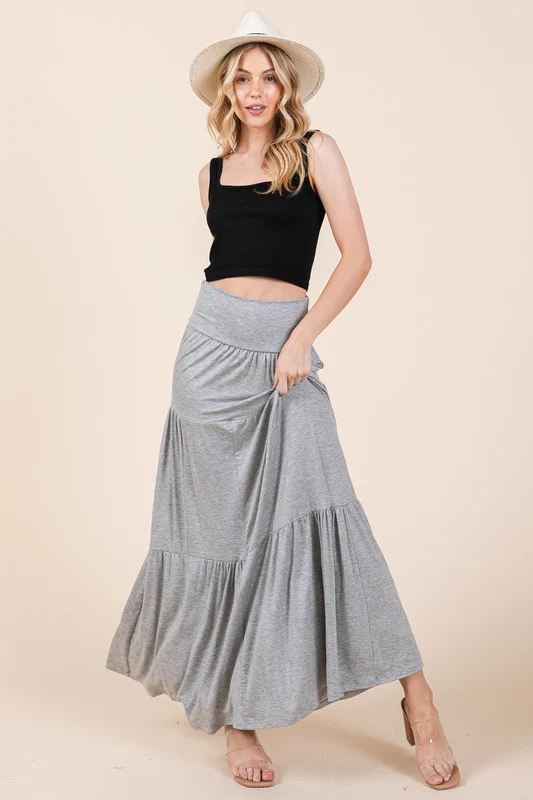 Solid Tiered Ruffle Skirt - Image 5