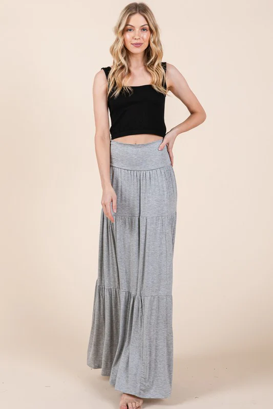 Solid Tiered Ruffle Skirt - Image 6