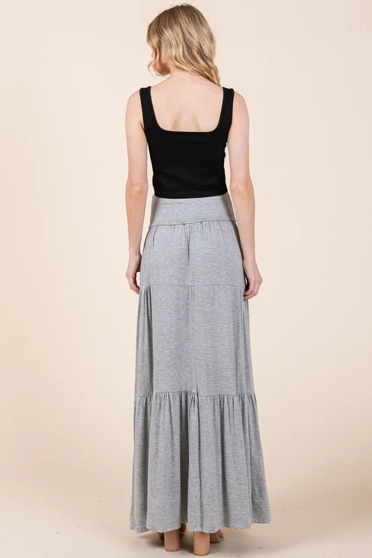 Solid Tiered Ruffle Skirt - Image 9