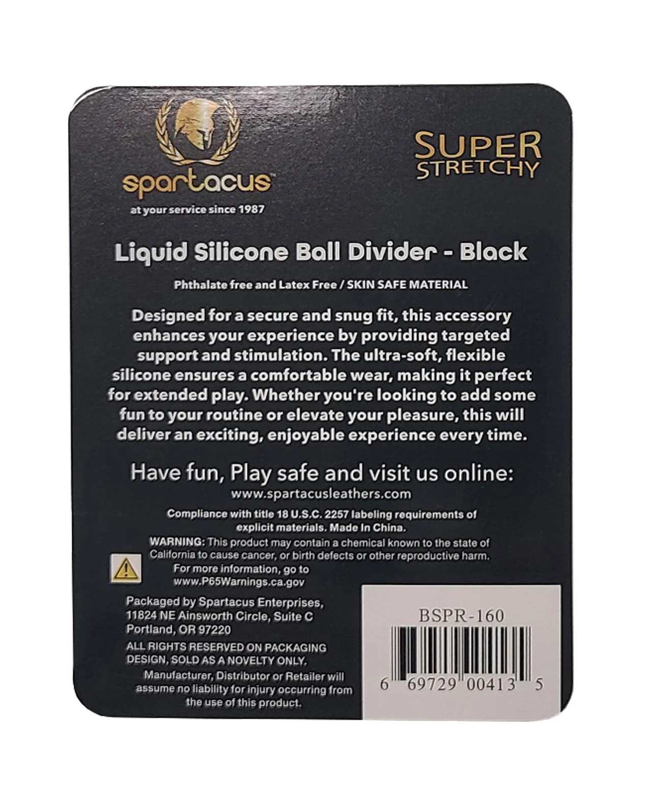 Spartacus Liquid Silicone Ball Divider - Black - Image 4