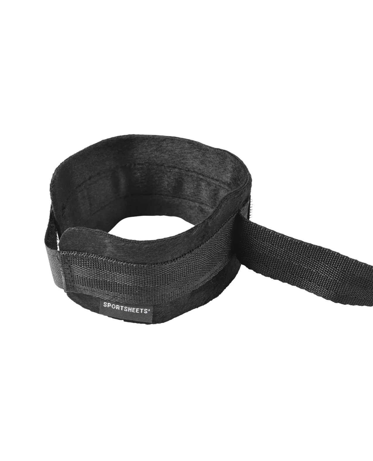 Sportsheets Velvet Noir Adjustable Hog Tie & Cuff Set - Black - Image 4