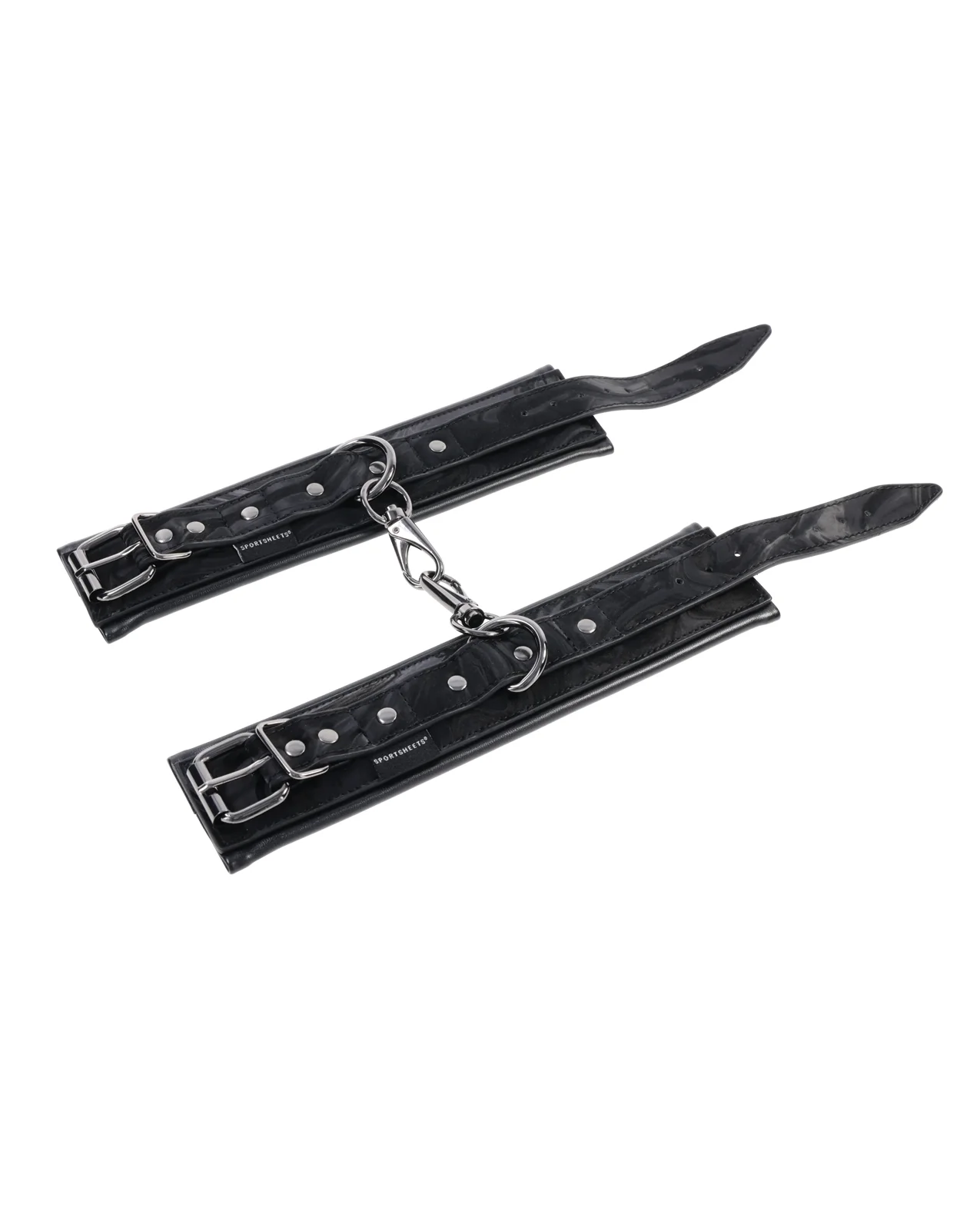 Sportsheets Velvet Noir Handcuffs - Black - Image 4