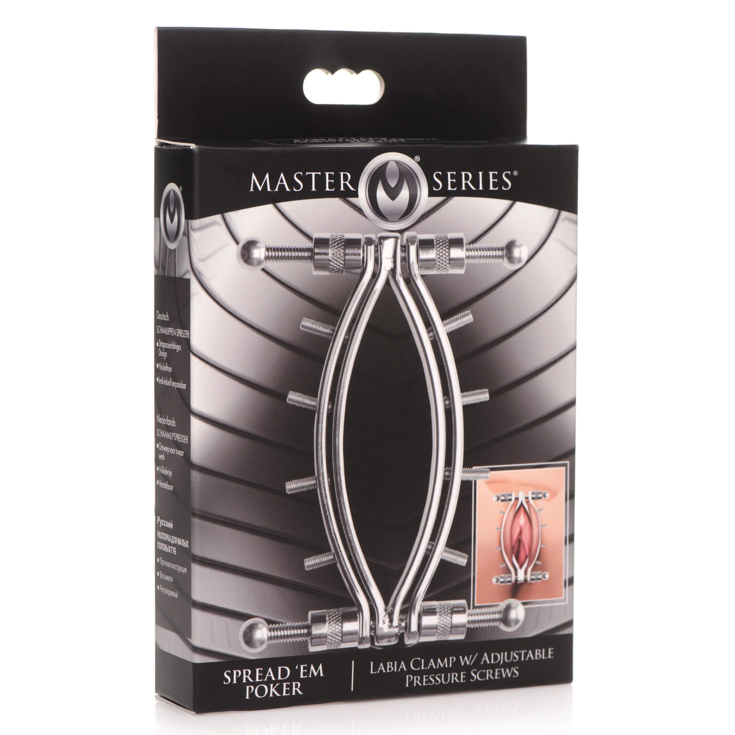Spread Em Stainless Steel Poker Labia Clamp With Adjustable Pressure Screws - Image 5