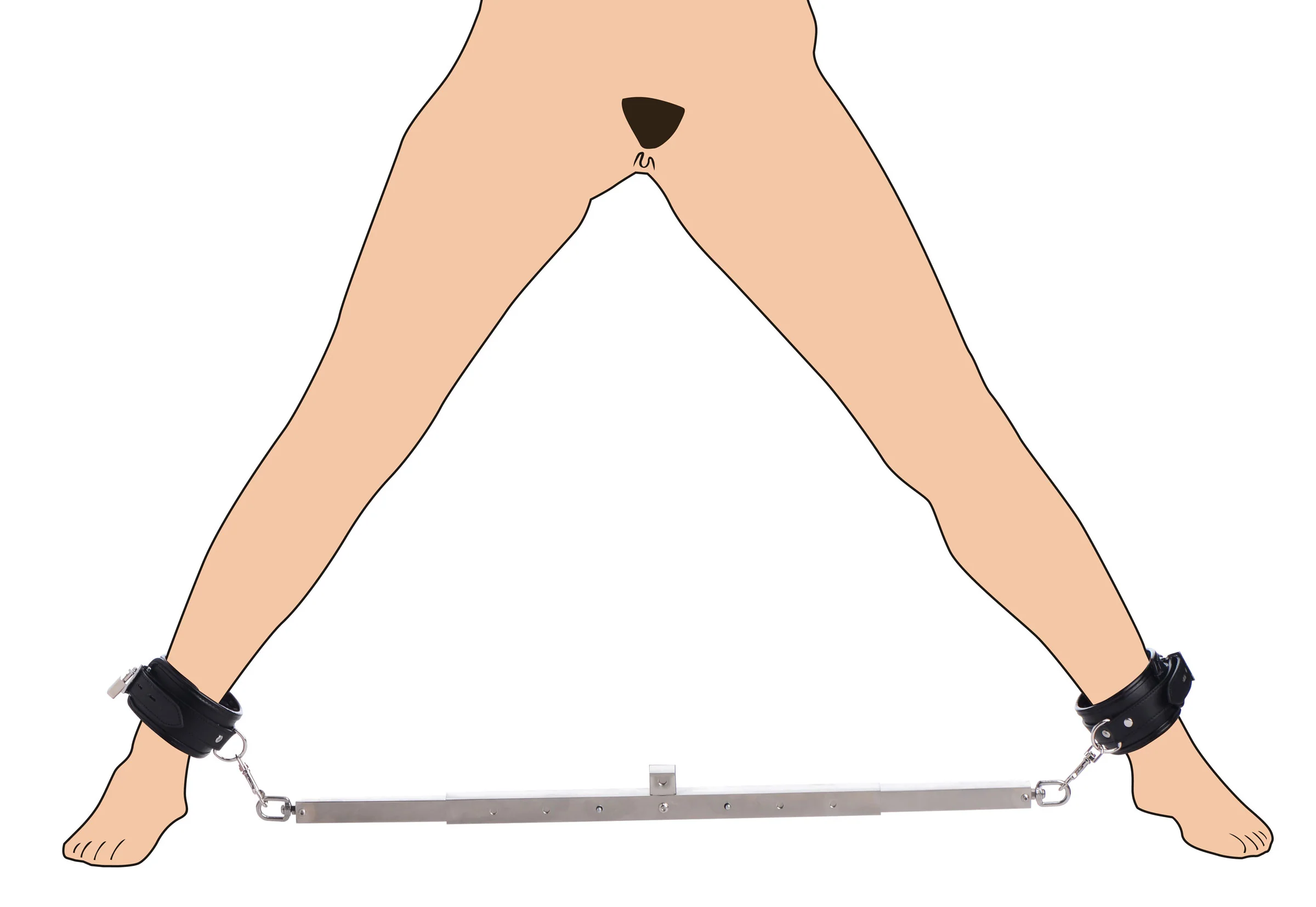 Squat Anal Impaler With Spreader Bar And Cuffs - Image 8