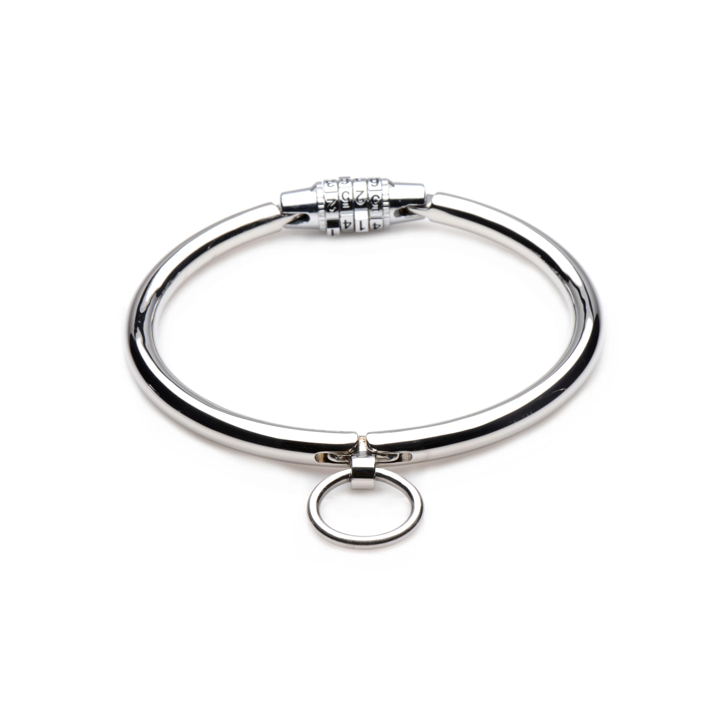 Stainless Steel Combination Lock Slave Collar - Image 5