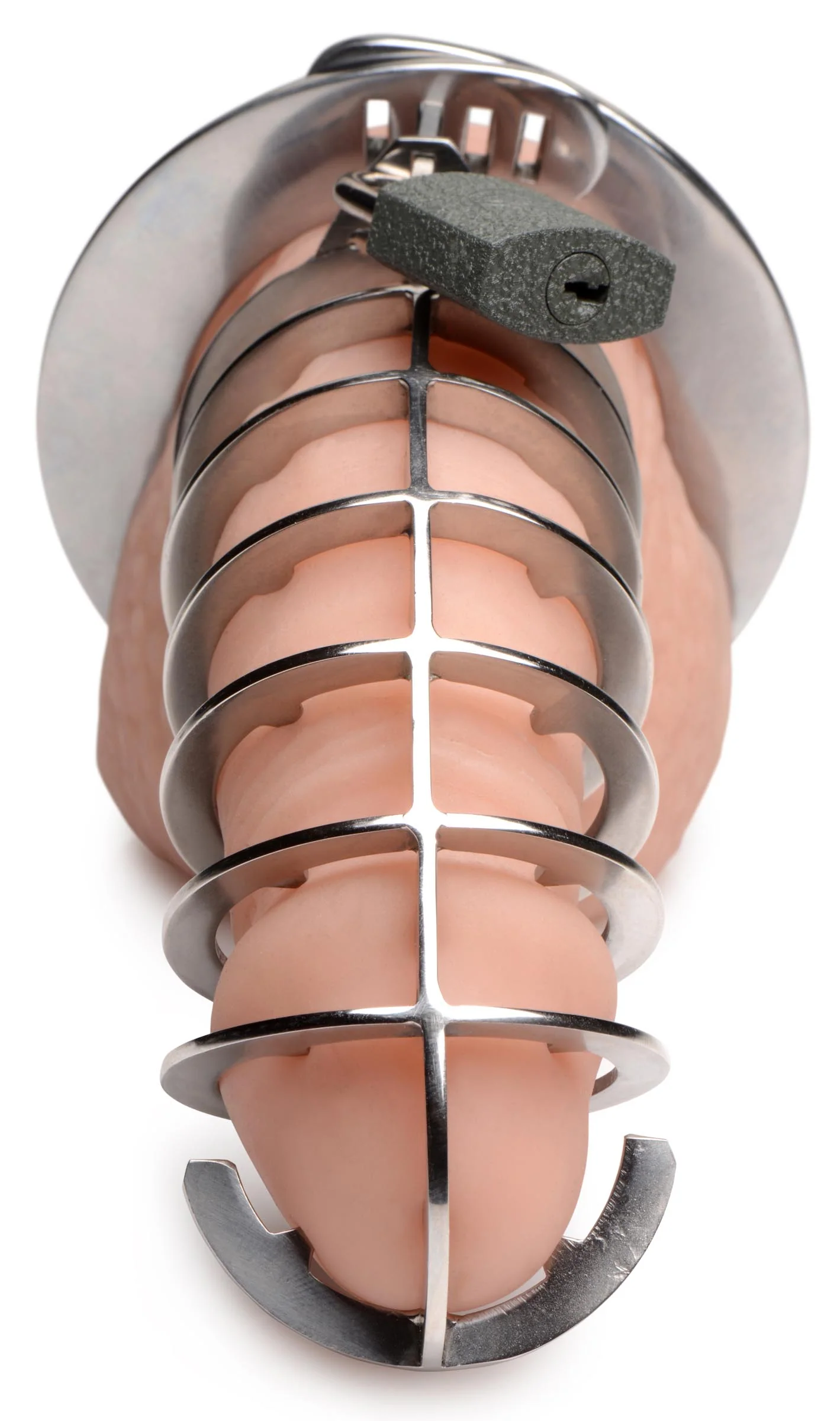 Stainless Steel Spiked Chastity Cage - Image 7