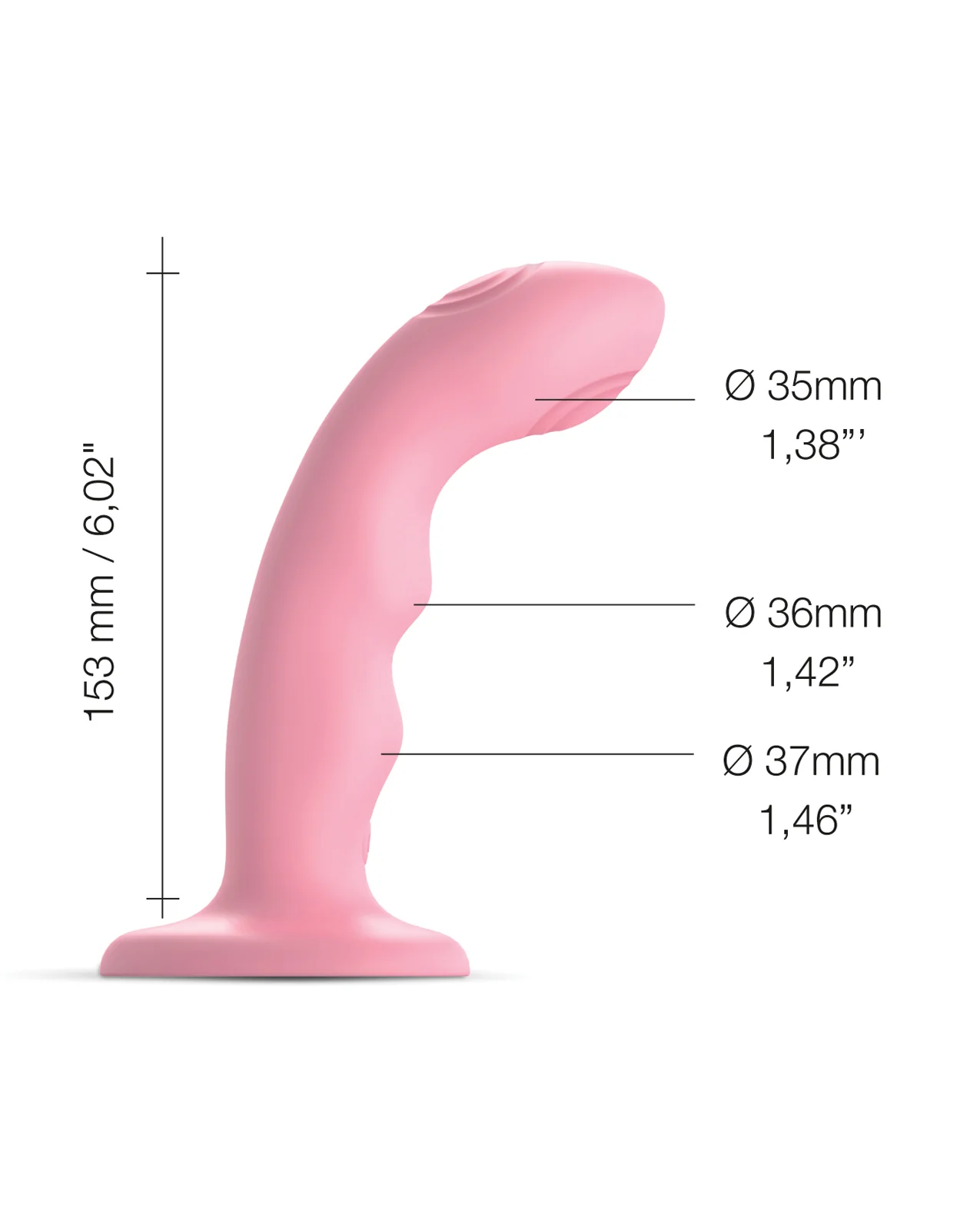 Strap on Me Tapping Dildo -  Rose Coral - Image 3