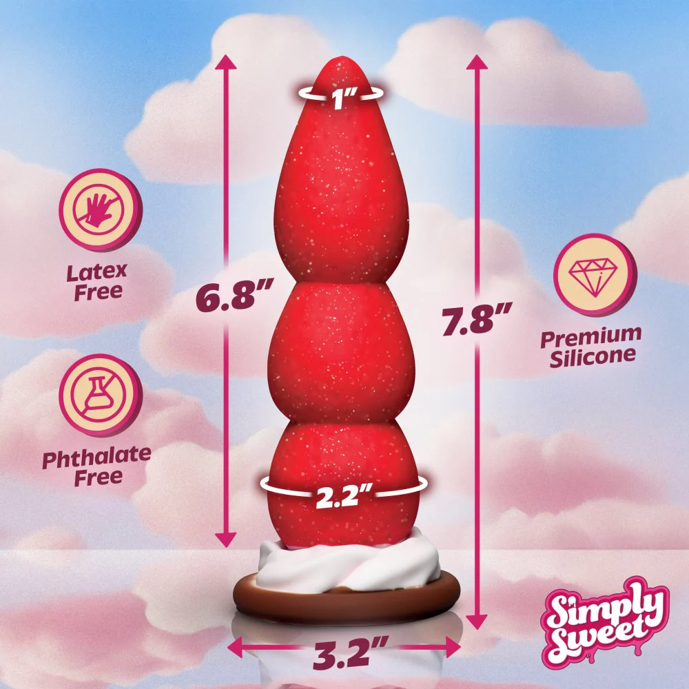 Strawberry Sweet Cream Premium Silicone Dildo - Image 6