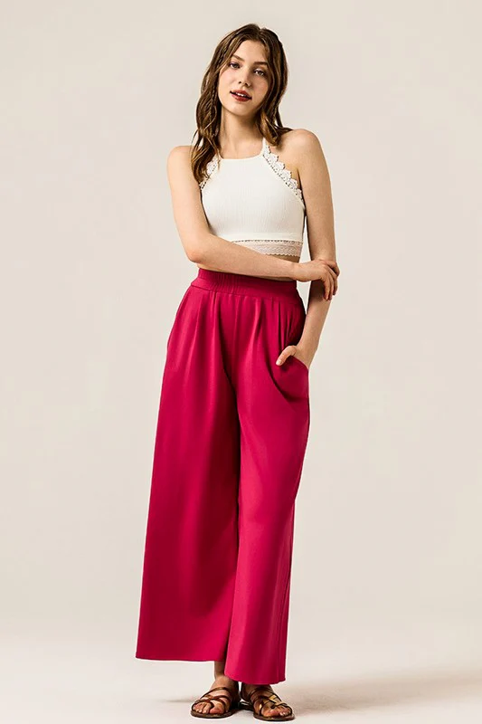 Stretch Yoga Knit Wide Leg Palazzo Pants - Image 14