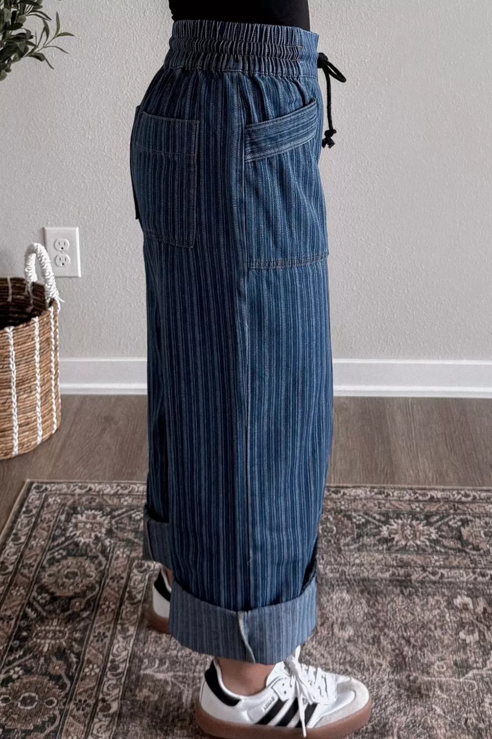 Striped Wide-Leg Jeans - Image 5