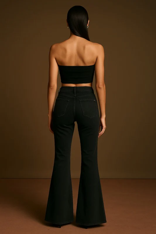Suede Bell Bottom in Copper - Image 2
