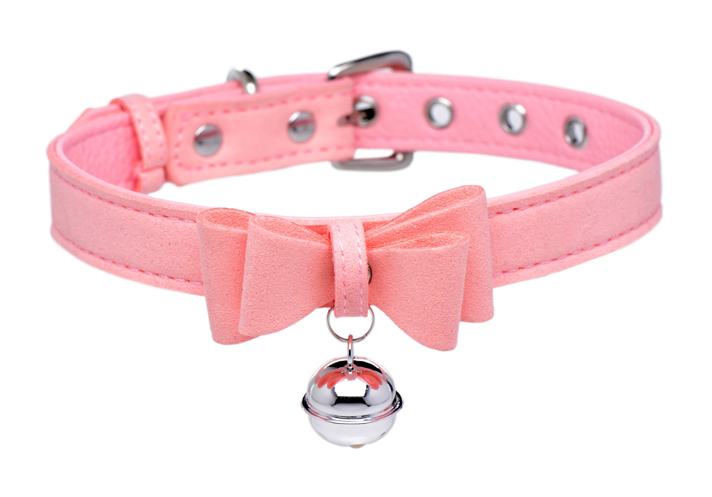 Sugar Kitty Cat Bell Collar - Pink/silver - Image 4