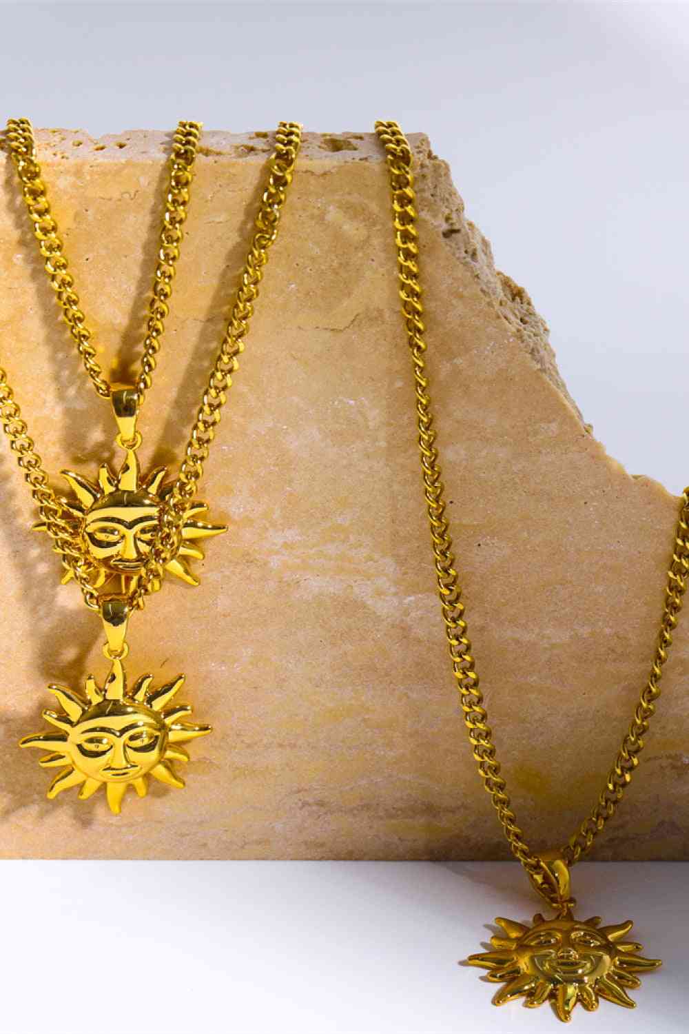 Sun Pendant Copper Necklace - Image 3