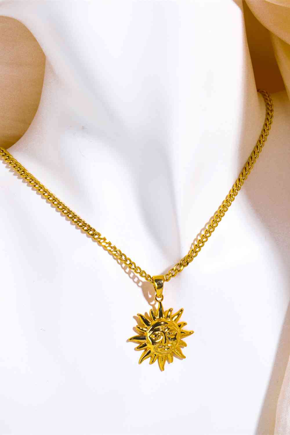 Sun Pendant Copper Necklace - Image 6