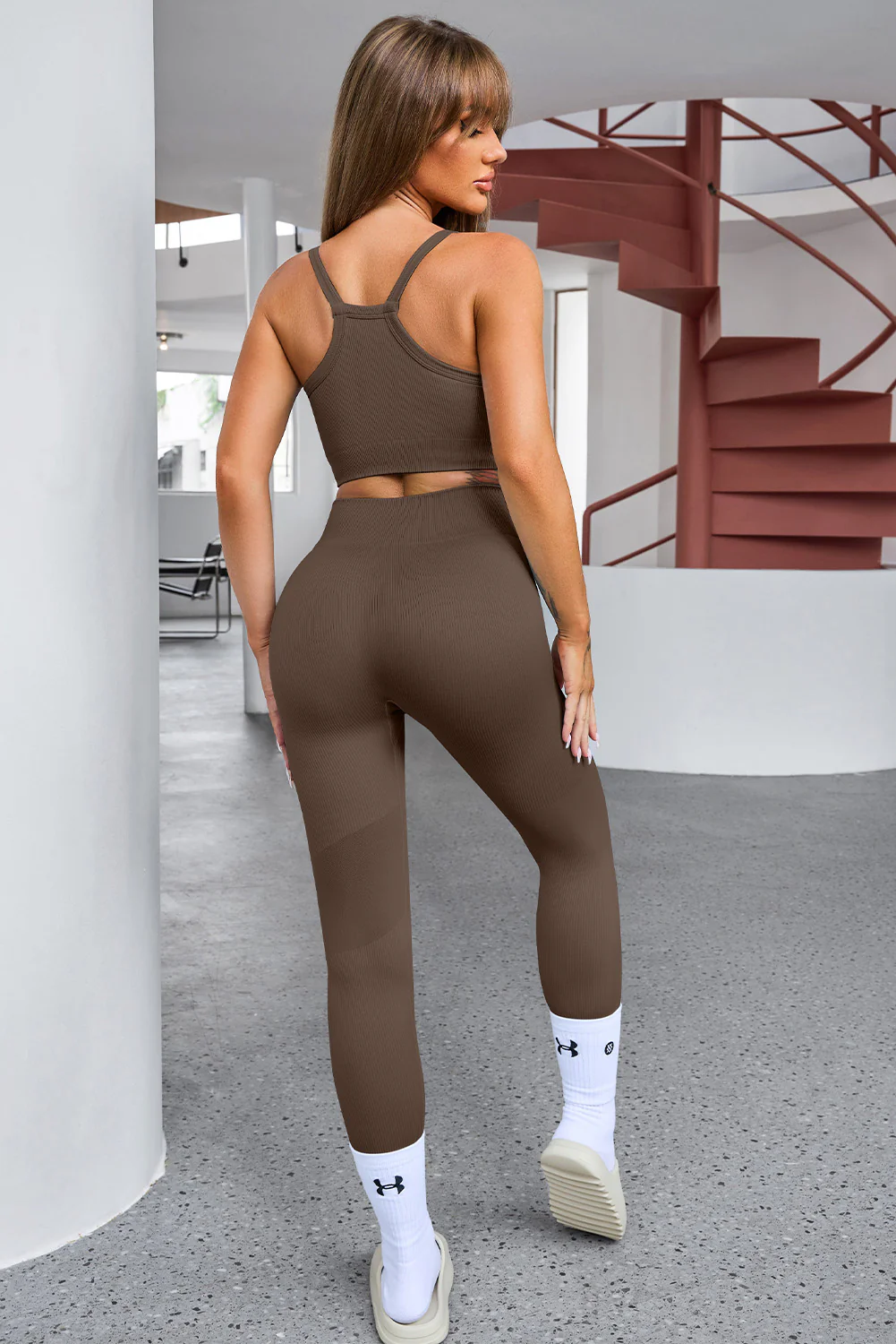 Tank Cropped Active Top and Pants Set - Image 20