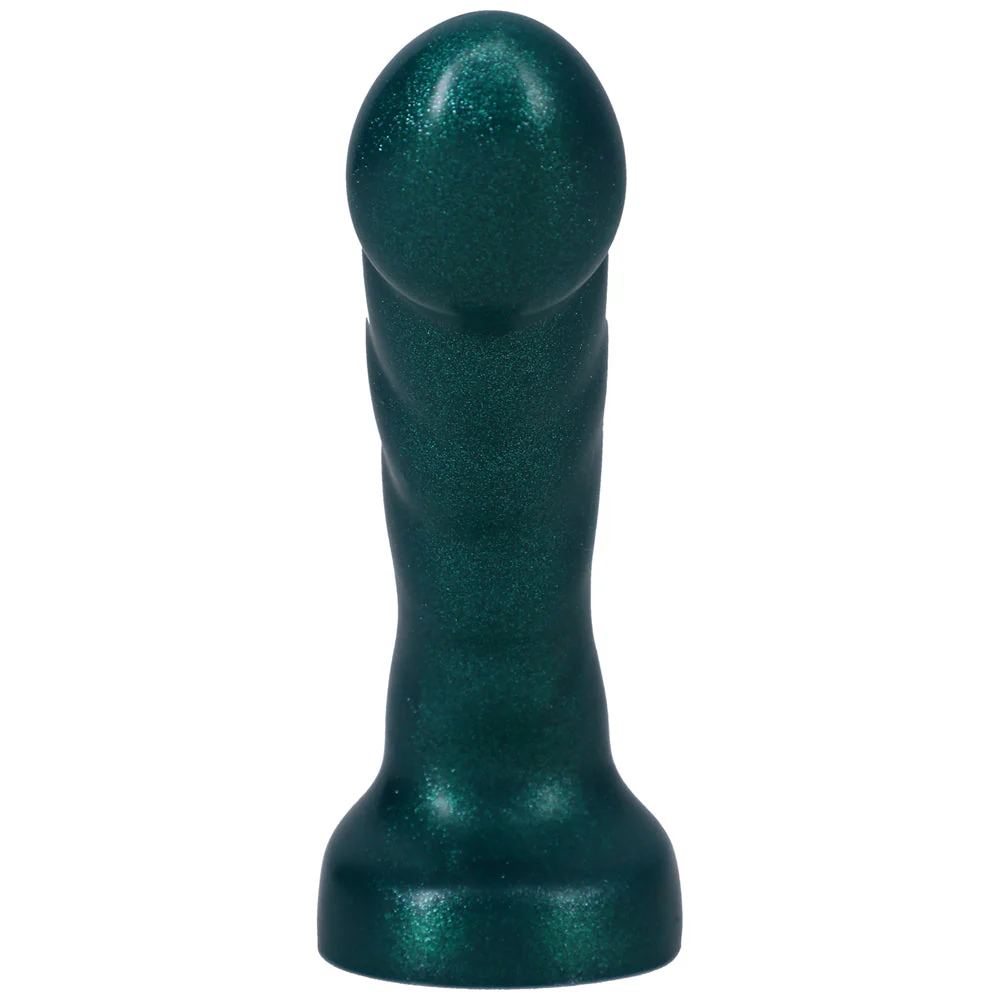 Tantus Acute 5.5 in. Curved Dildo Medium-Firm Emerald - Image 3