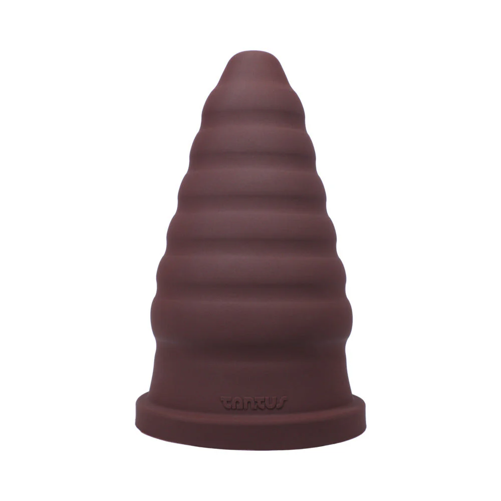 Tantus Cone Ripple Firm Dildo Garnet (Box) - Image 3