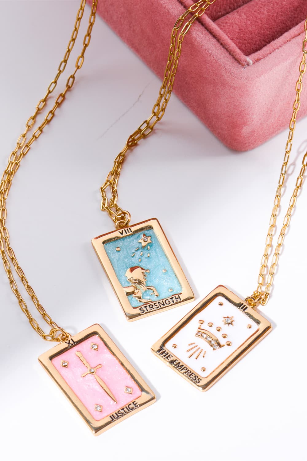 Tarot Card Pendant Copper Necklace - Image 2