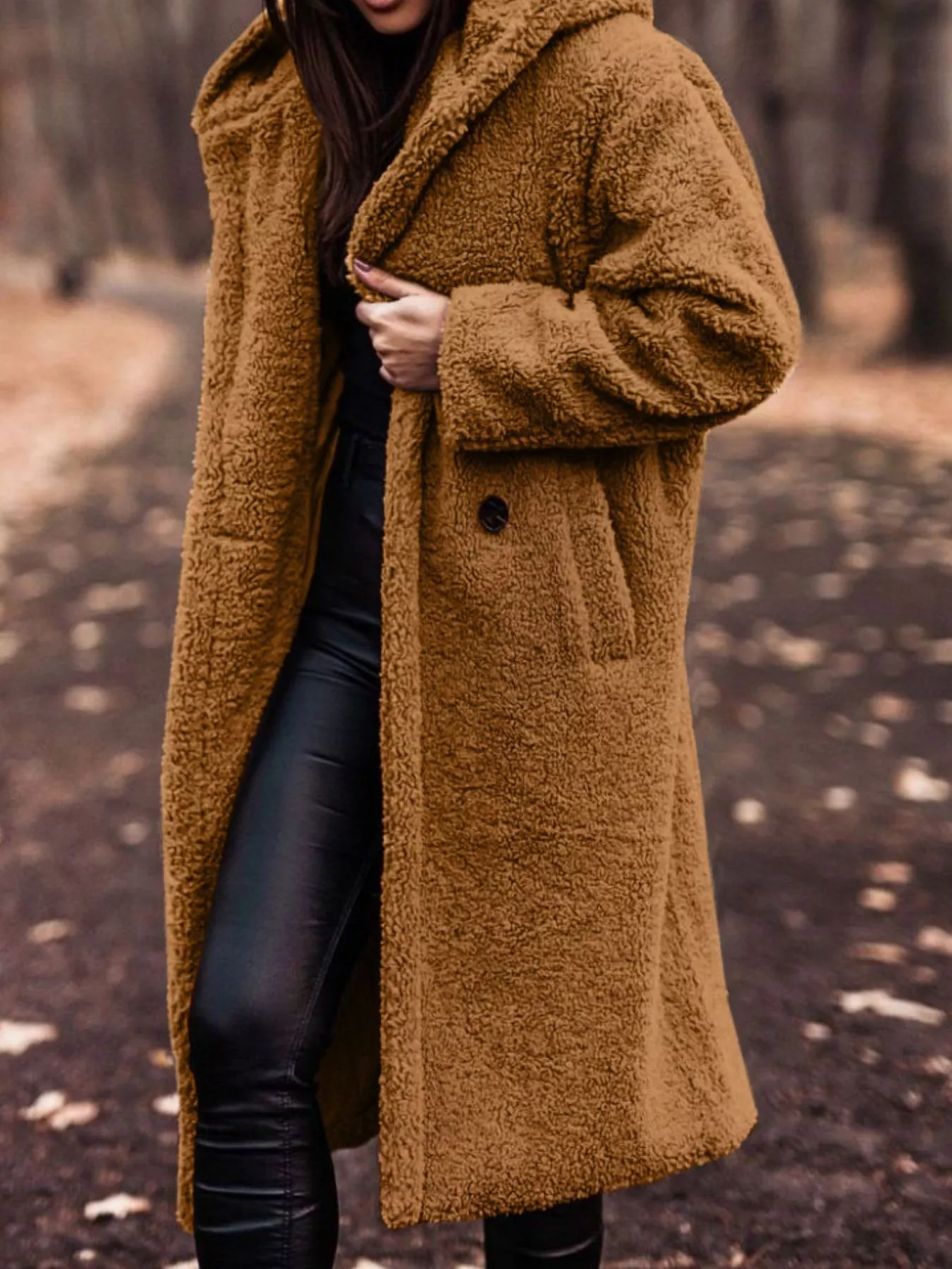 Teddy Bear Hooded Longline Outerwear - Image 16